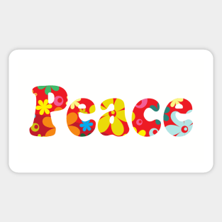 Flower Power Peace Sticker